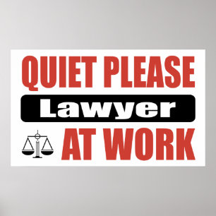 Poster De tranquillité avocat svp au travail
