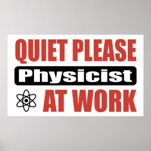 Poster De tranquillité physicien svp au travail