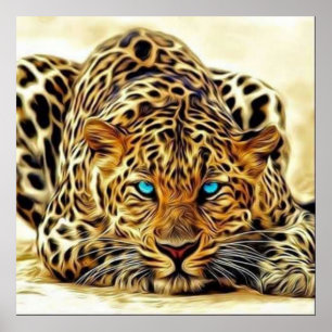 Poster de Trending Leopard Blue Eyes