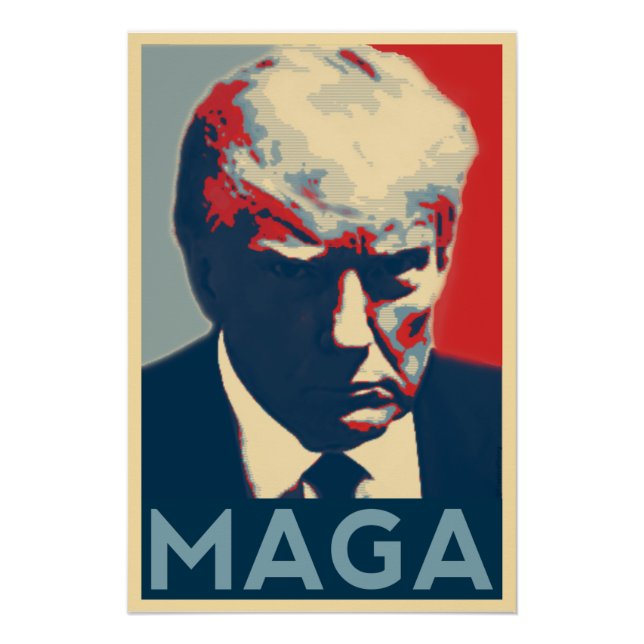 Poster de Trump 2024 Ultimate Mugshot Style MAGA (Devant)