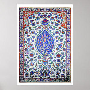 Poster de tuiles florales turques