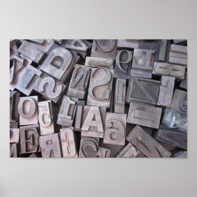 Poster de type métallique Letterpress (Devant)