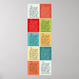 Poster de typographie 'Awesome'