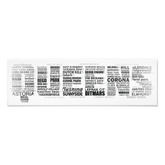 Poster de typographie du Queens New York