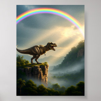 Poster de Tyrannosaurus T-Rex Rainbow