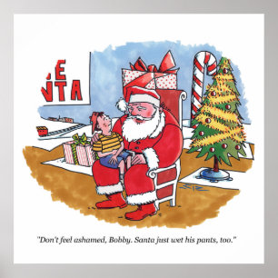 Poster de valeur mat père Noël Wet