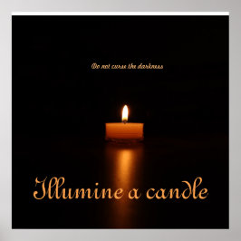 Poster de valeur Papier-Illumine une bougie
