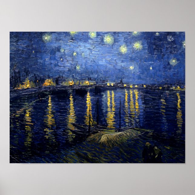 Poster de Van Gogh Starry Night Over Rhone (Devant)