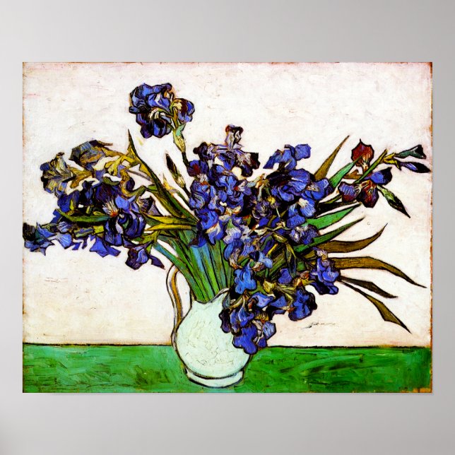 Poster de Van Gogh Vase d'Irises (Devant)