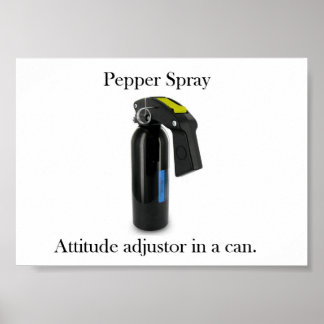 Poster de vaporisateur de poivre