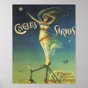 Poster de vélo Cycles vintages Sirius