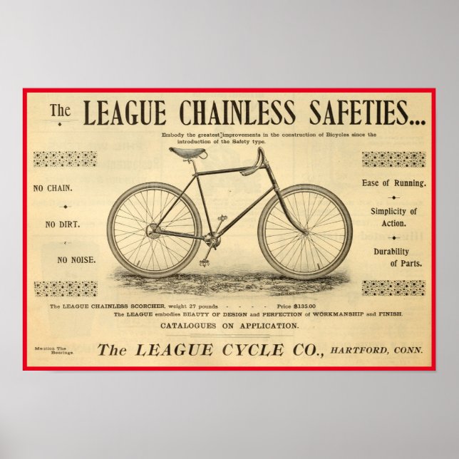 Poster de vélo de la Ligue 1894 (Devant)