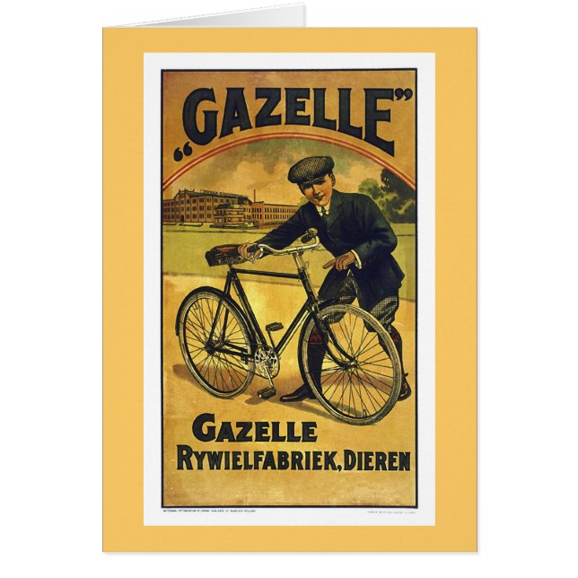 Poster de vélo Vintage Gazelle Cycles (Devant)