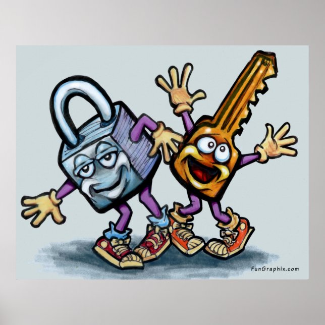 Poster de verrouillage n clé (Devant)