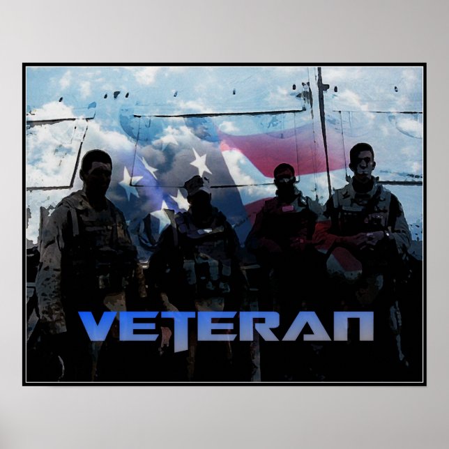 Poster de vétéran américain (Devant)