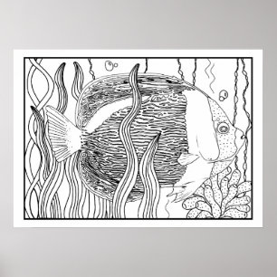 Poster de Vie marine de poisson tropical do-it-you