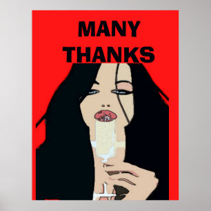 Poster de vin de style moderne, beaucoup de Merci