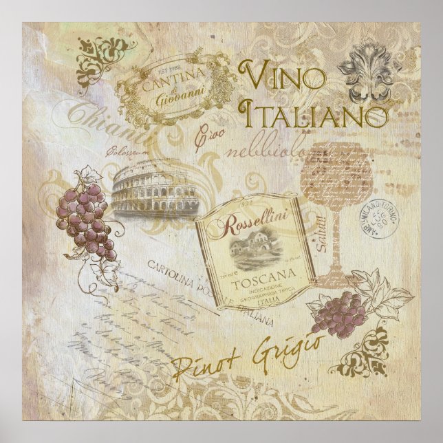 Poster de Vino Italiano (Devant)