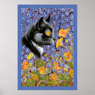 Poster de vintage Louis Wain Chat dans une mer de 