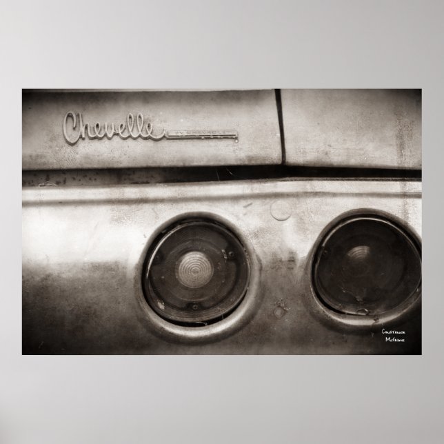 Poster de voiture musculaire vintage (Devant)