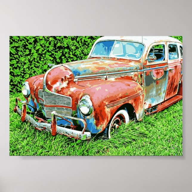 Poster de voiture Vintage Rustique (Devant)