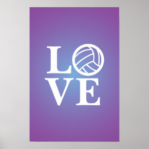 Poster de volleyball Love
