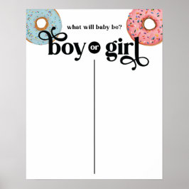 Poster de vote pour bébé ou fillette Donut Genre R