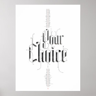 Poster de votre choix (blanc)