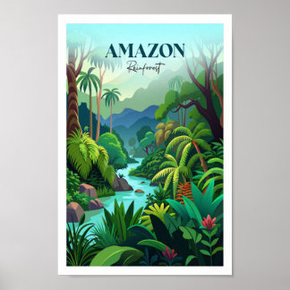 Poster de voyage Amazon Rainforest