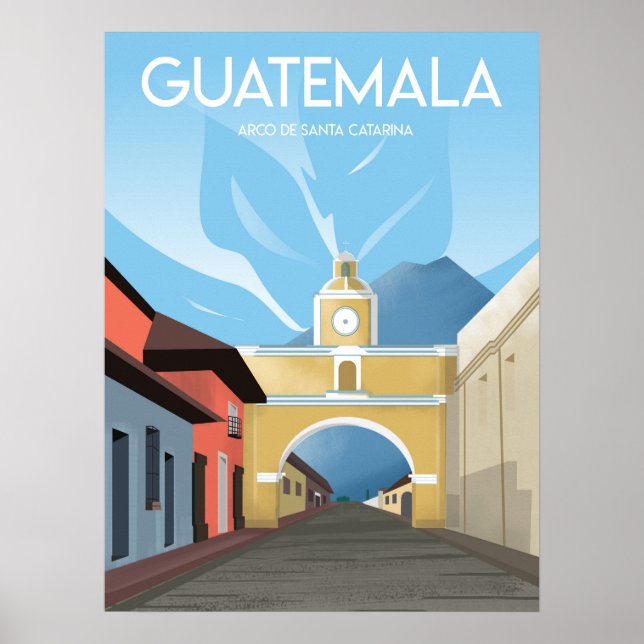 Poster de voyage Antigua Guatemala (Devant)