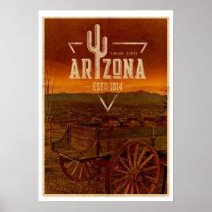 Poster de voyage Arizona série vintage