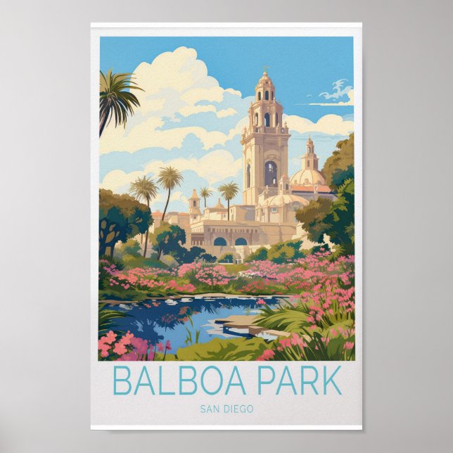 Poster de voyage Balboa Park - San Diego Californi (Devant)