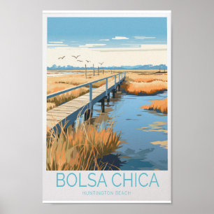 Poster de voyage Bolsa Chica - California State Be