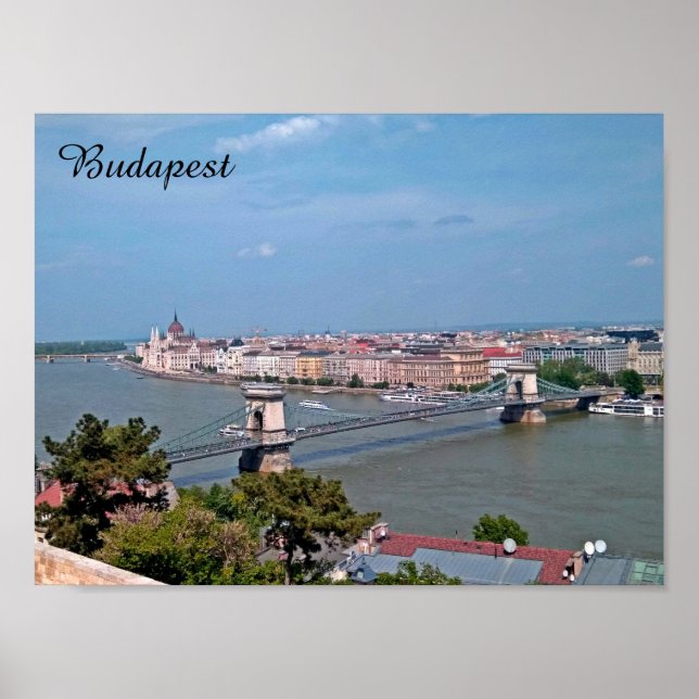Poster de voyage Budapest, vintage (Devant)