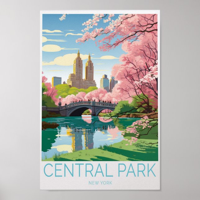 Poster de voyage Central Park New York (Devant)