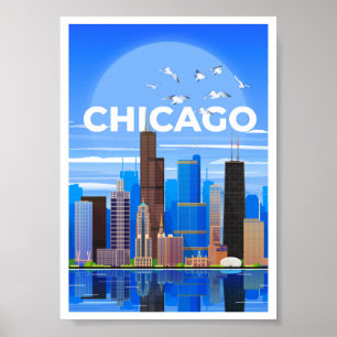Poster de voyage de Chicago WallArt