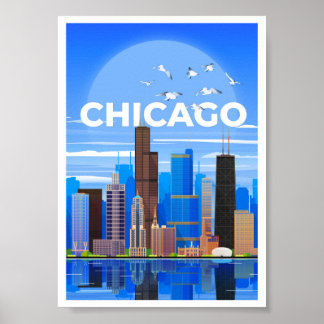 Poster de voyage de Chicago WallArt
