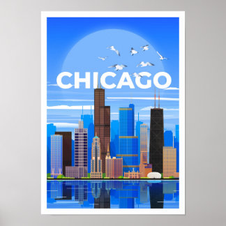 Poster de voyage de Chicago WallArt