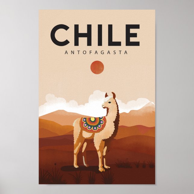 poster de voyage de Chili antofagasta (Devant)