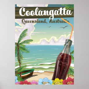 Poster de voyage de Coolangatta Australie vintage