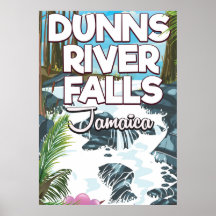 Poster de voyage de Dunn's River Falls Jamaïque