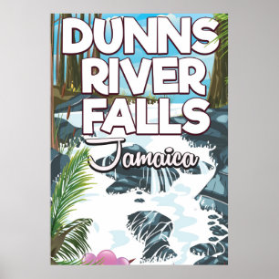 Poster de voyage de Dunn's River Falls Jamaïque