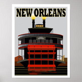 Poster de voyage de la Nouvelle-Orléans