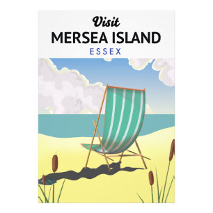 Poster de voyage de l'île de Mersia Essex
