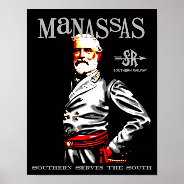 Poster de voyage de Manassas Virginia Retro (Devant)