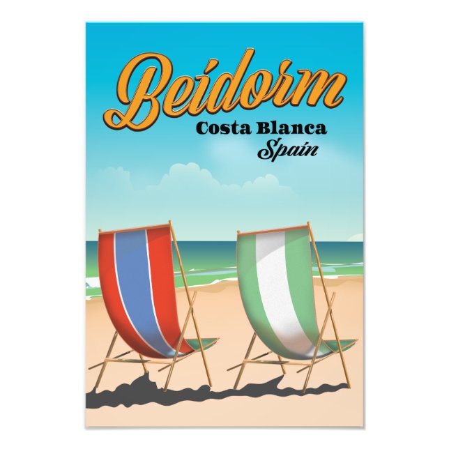 poster de voyage de plage de Benidorm (Devant)