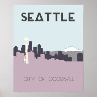 Poster de voyage de Seattle