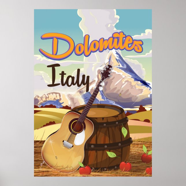 poster de voyage Dolomites Italie (Devant)