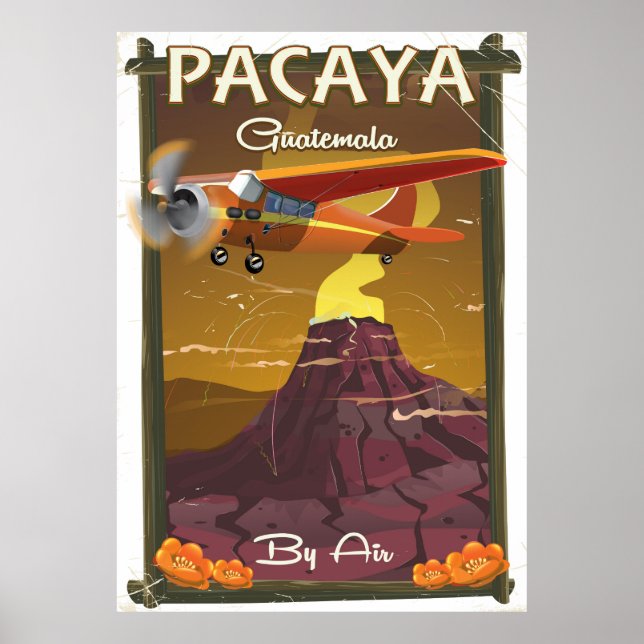 Poster de voyage du Pacaya Volcano Guatemala (Devant)