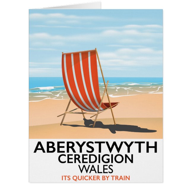 Poster de voyage en bord de mer d'Aberystwyth (Devant)